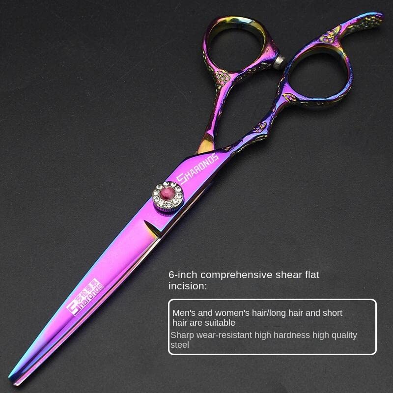 6 Inches Porfessional Left-Handed Hairdressing Scissors Set,Japanese Stainless Steel Hair Cutting Shears for Women & Men (Two-piece Set - Image 3