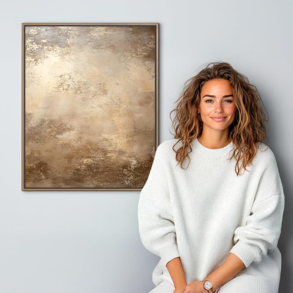 Bildershop-24 Marco de espacio de sombra Lamia, Roble natural (decoración), 80x120cm, para autoensamblaje, kit de autoensamblaje