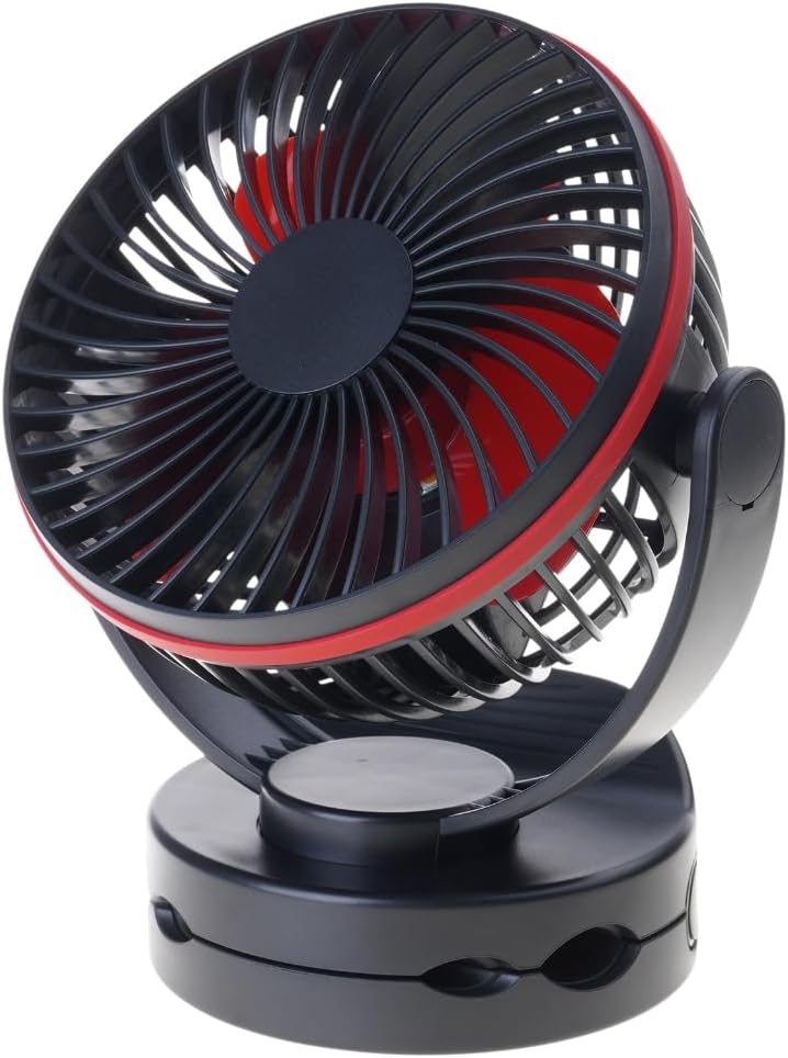 Mini Clip-on Type Rechargeable Cooling Desk Fan 360 Degree Rotation 4 Speeds Adjustable Home OfficeTable Desk Fans