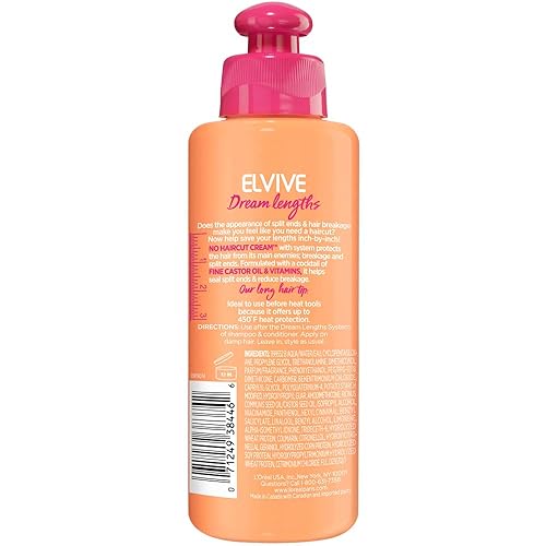 Miniatura 2 de L'Oreal Paris Elvive Dream Lengths - Acondicionador sin enjuague en crema sin corte de pelo, 6.8 onzas líquidas