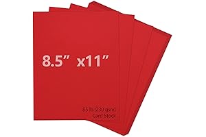 Joyberg 8.5 x 11 Red Card Stock Printer Paper for Professional Printing