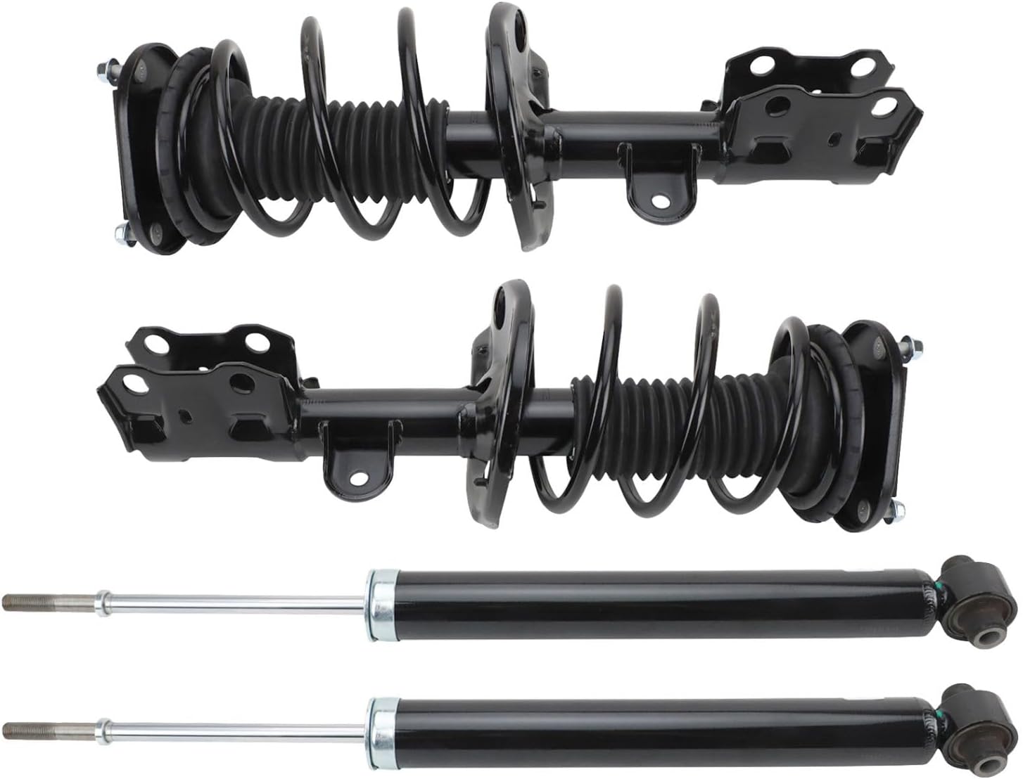 Complete Strut & Shock Absorber Kit For 2014-2018 Jeep Cherokee - 4-Piece Set, Front Struts & Rear Shocks