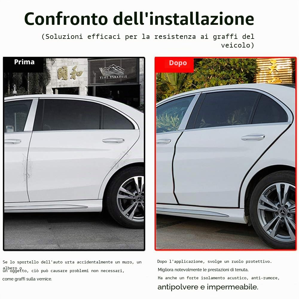 Guarnizione per portiera auto, 6m Guarnizione in gomma per bagagliaio, per auto, barche, camper, camion e applicazioni domestiche, protezione dalle intemperie