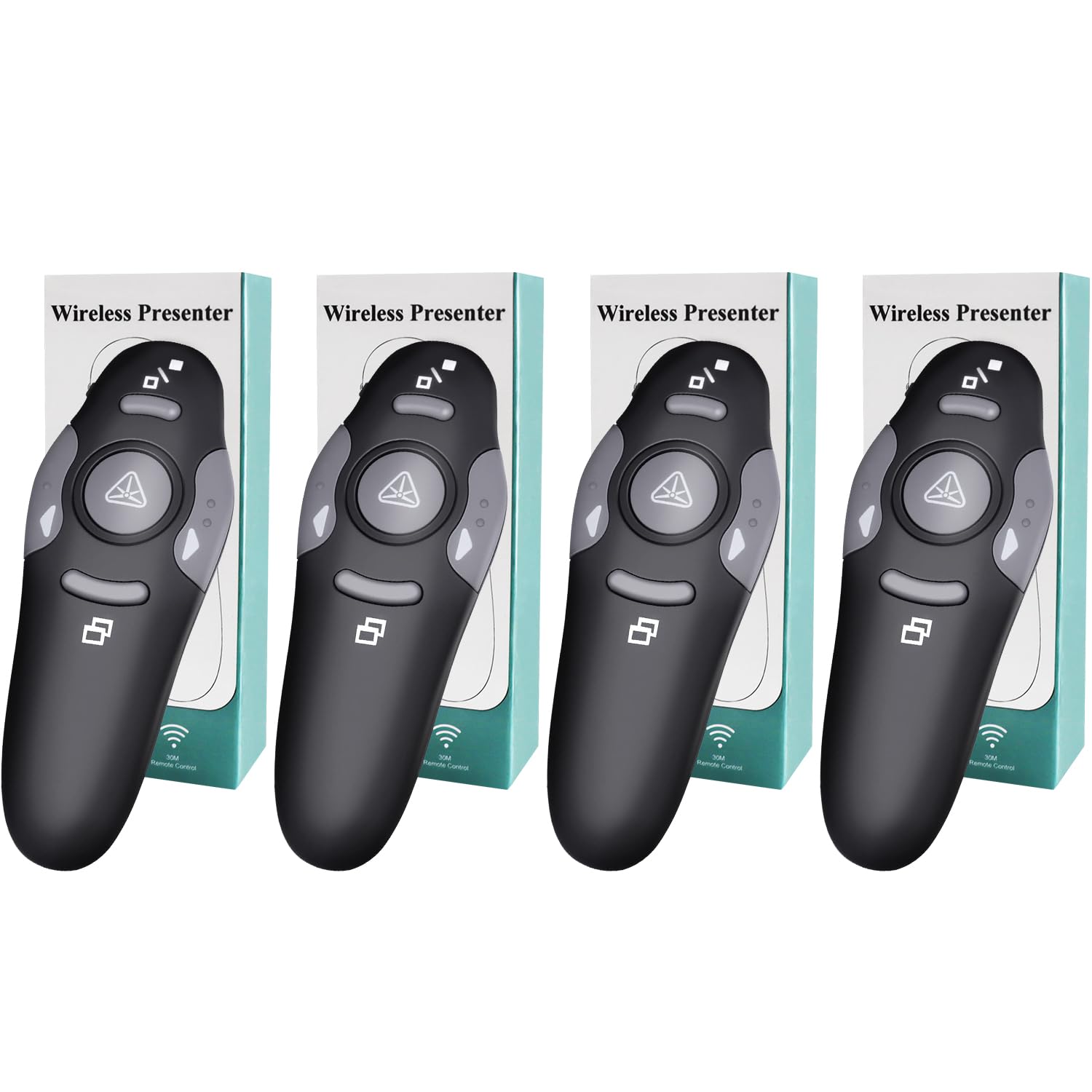 4 Unit Presentation Clickers for PowerPoint, Wireless Presenter Remote