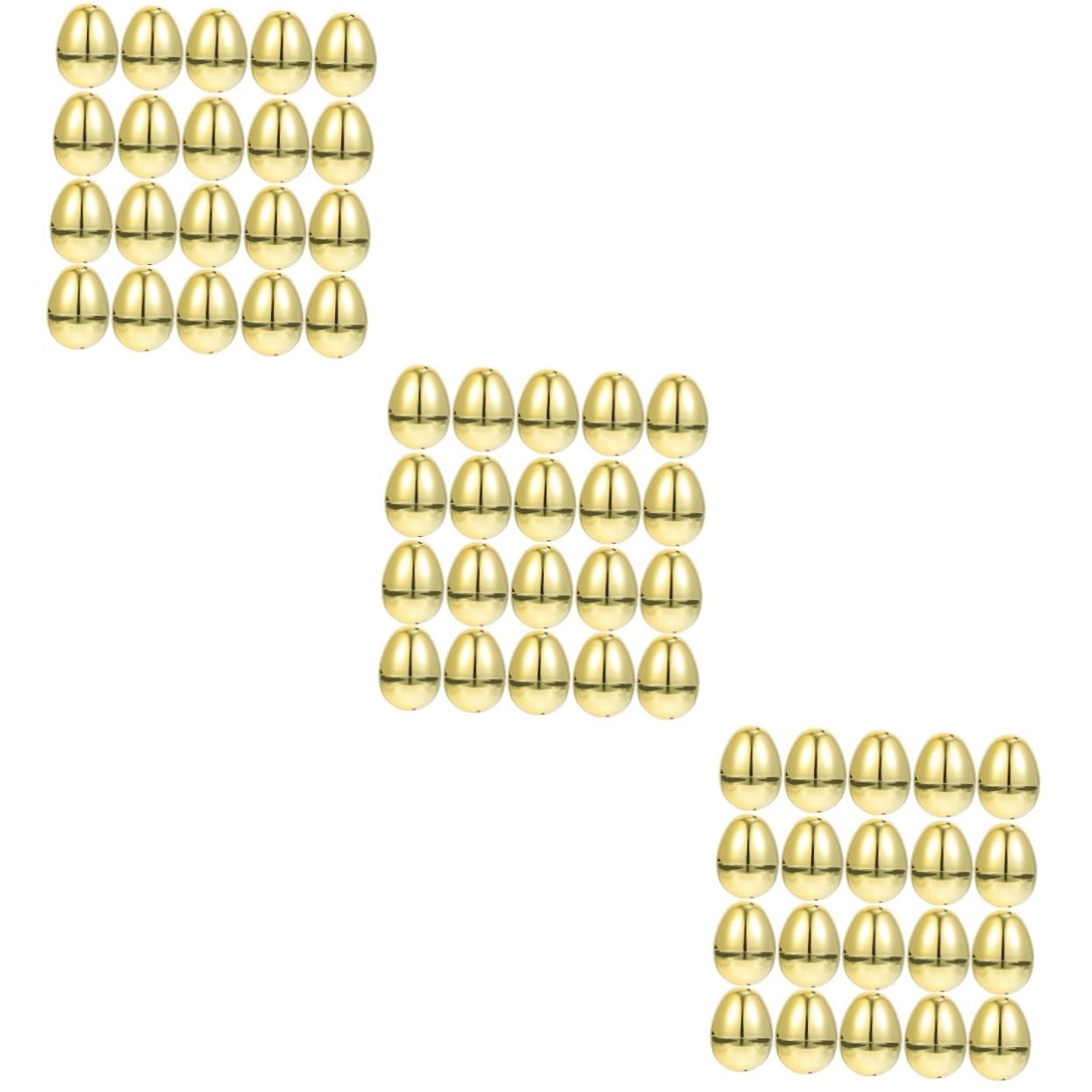 Alipis 60 Pcs Golden Open Easter Egg Reusable Easter Eggs Easter Egg Box Easter Egg Ornaments Easter Egg Decorations Egg Mazing Fillable Egg Ornaments Easter Candy Boxes Plastic