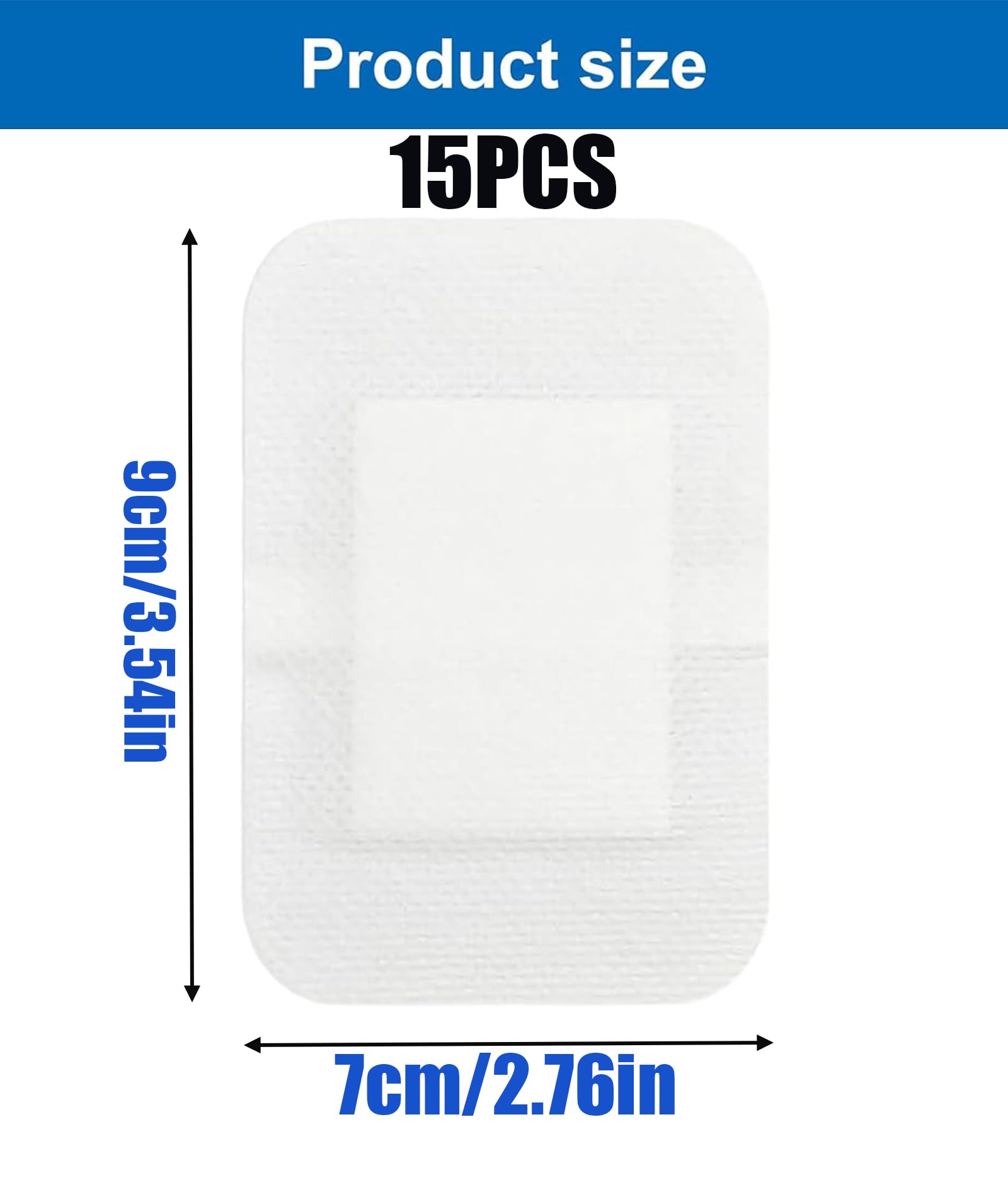 15PCS 9 * 7cm Hydrocolloid Bandage, Hydrocolloid Dressing White Adhesive Dressing, Suitable for Most Skin Types for Patch Care — Amazon image 2