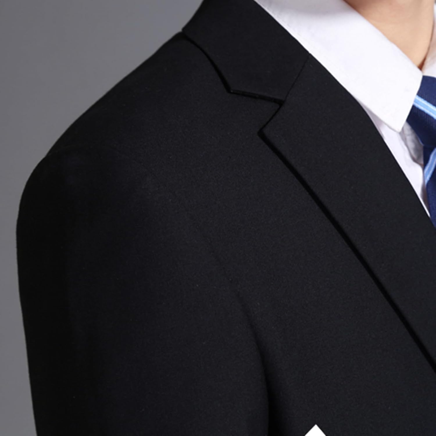 Männer Anzüge 3 Stück Große Größe Lose Version Smoking Jacken Zwei Knöpfe Brautkleid Business Blazer Weste Und Hose, Fette Herrenbekleidung, Navyblue, 56