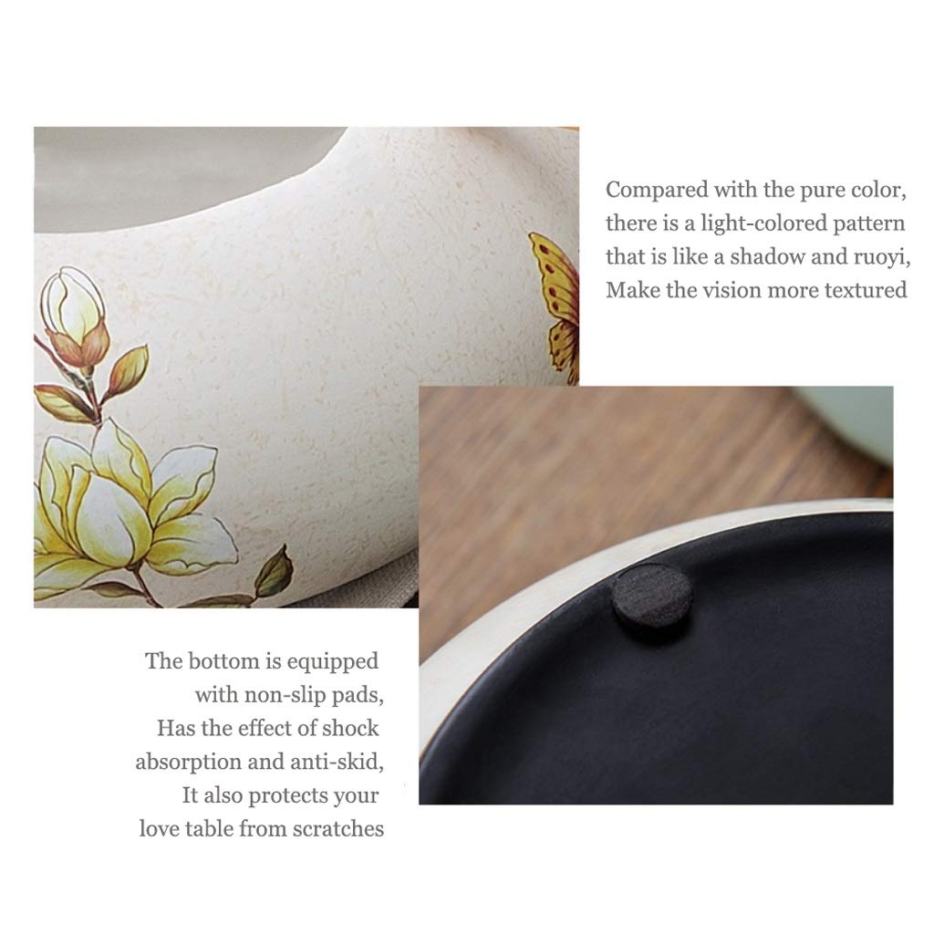 陶器製装飾灰皿 花模様 鳥 Amazon.co.jp: 手作り陶器灰皿 蓋付き 花と鳥の模様 灰皿 ホーム