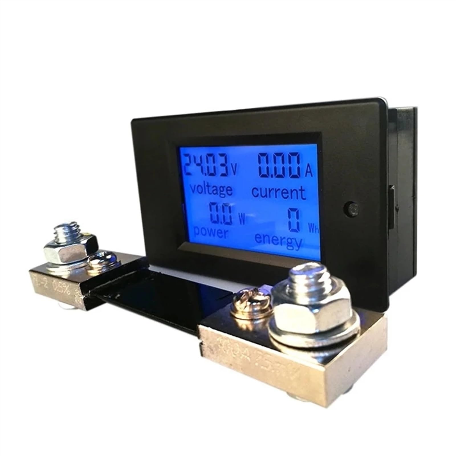 PZEM-051 DC ampèremètre numérique voltmètre 6.5-100 V 4 IN1 LCD Moto Tension Courant Moniteur d'énergie (Color : PZEM-051 100A shunt)
