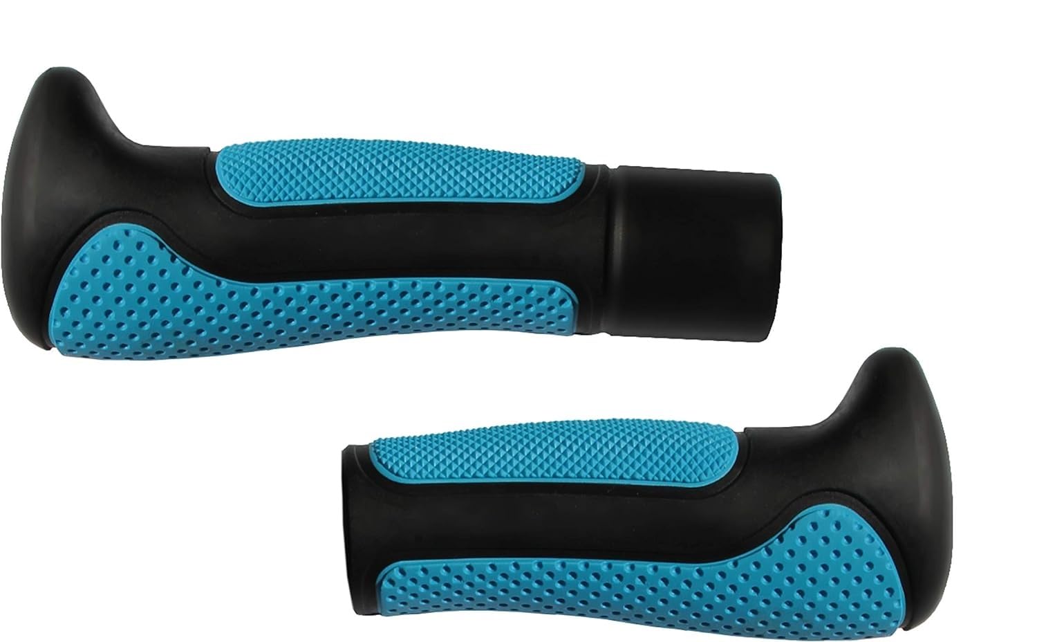 BRAT Kier2K Bike Grips - Ergonomic Anti-slip Sets - 138/108 mm - Black/Blue, Black / Blue, Long/Short: 138/108 mm