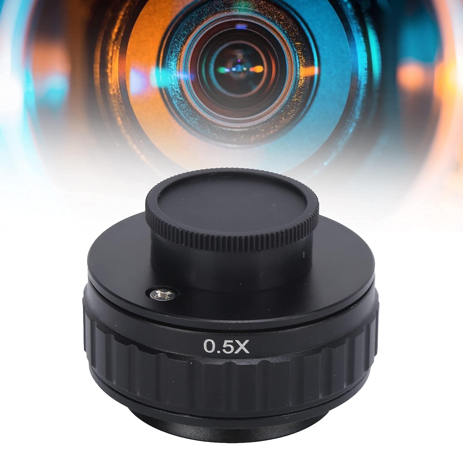 Adaptador de microscopio 0.5X, adaptador de lente de cámara, adaptador de microscopio de 38 mm, adaptador de montaje en C, accesorio de microscopio industrial para enfoque de cámara digital