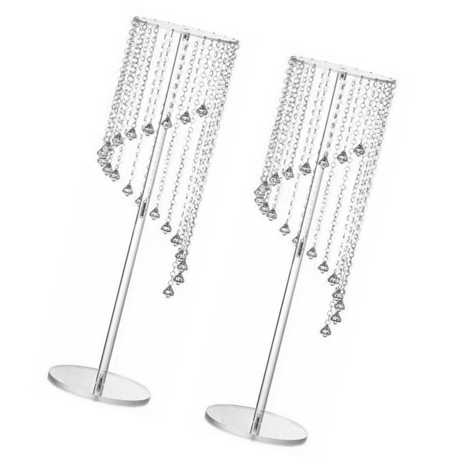 Avejjbaey 2 Piece See Through Floral Decorations Stylish Centerpiece for Banquet Contemporary Decor