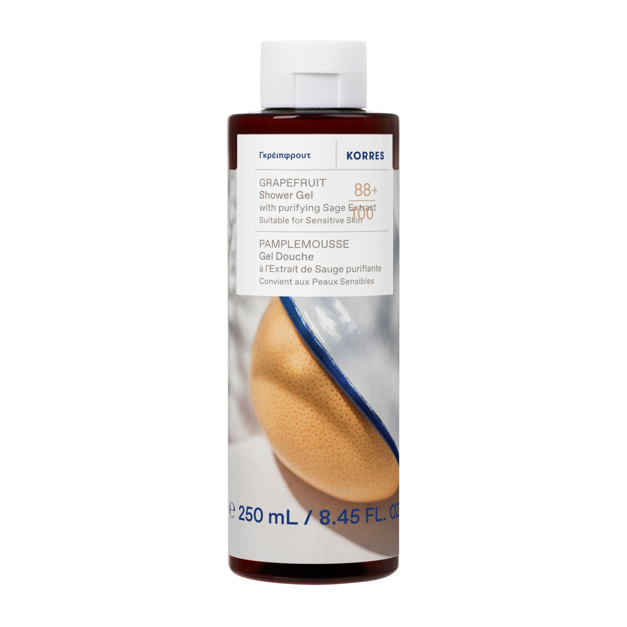 KORRES Grapefruit Shower Gel with purifying Sage extract, suitable for Sensitive skin, 250ml