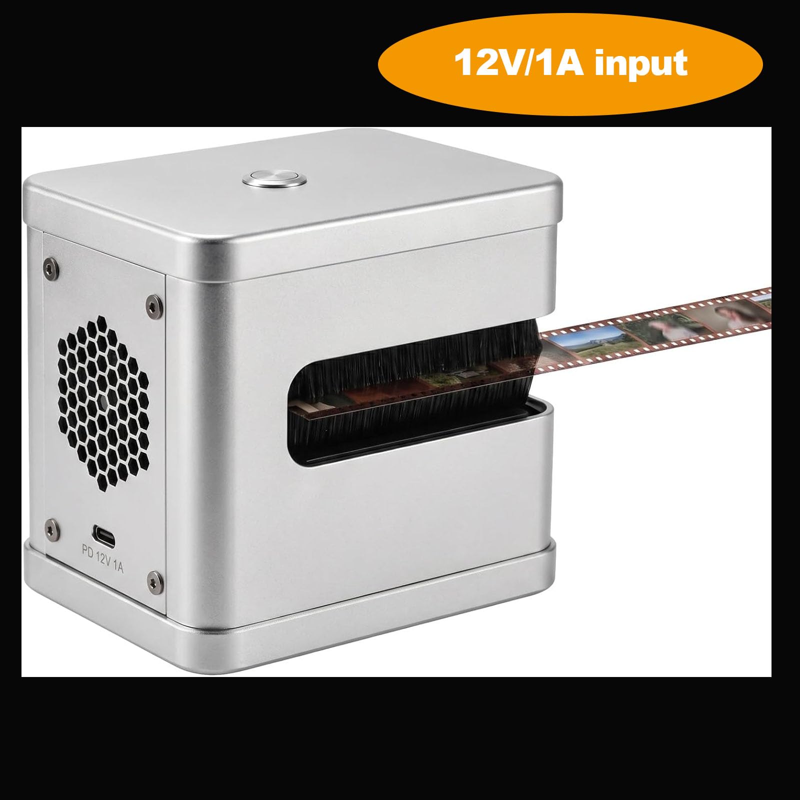 Removedor de polvo de película eléctrica, cepillo de limpieza antiestático, doble cara, bajo ruido, perfecto para negativos de 4 x 5, película deslizante y imágenes en movimiento