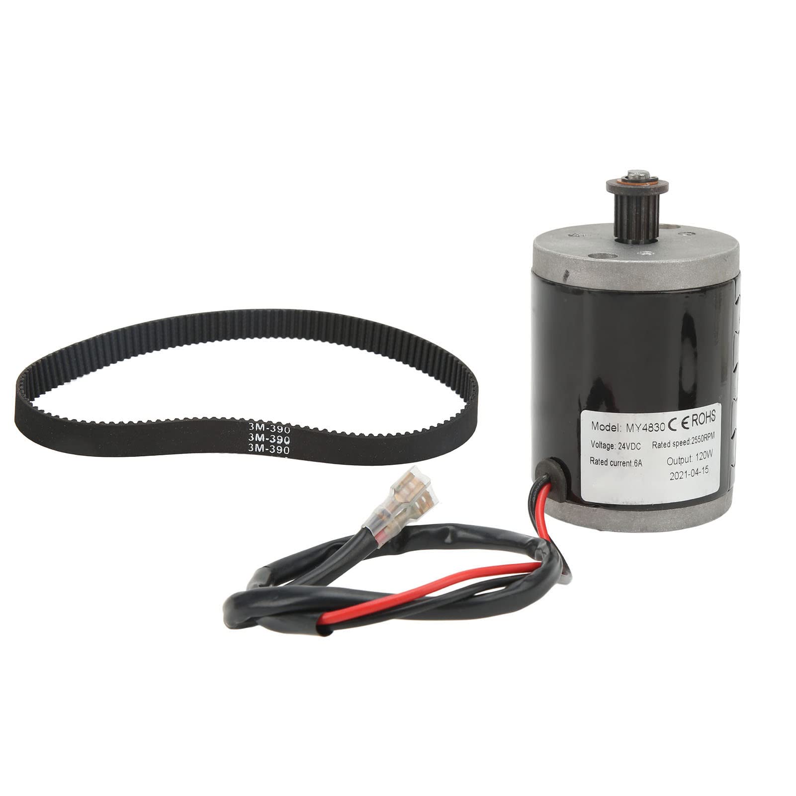 High Brus DC Motor 24V 20W with Elt for Electric Bikes and Power Ry, Low No and High Speed Performance