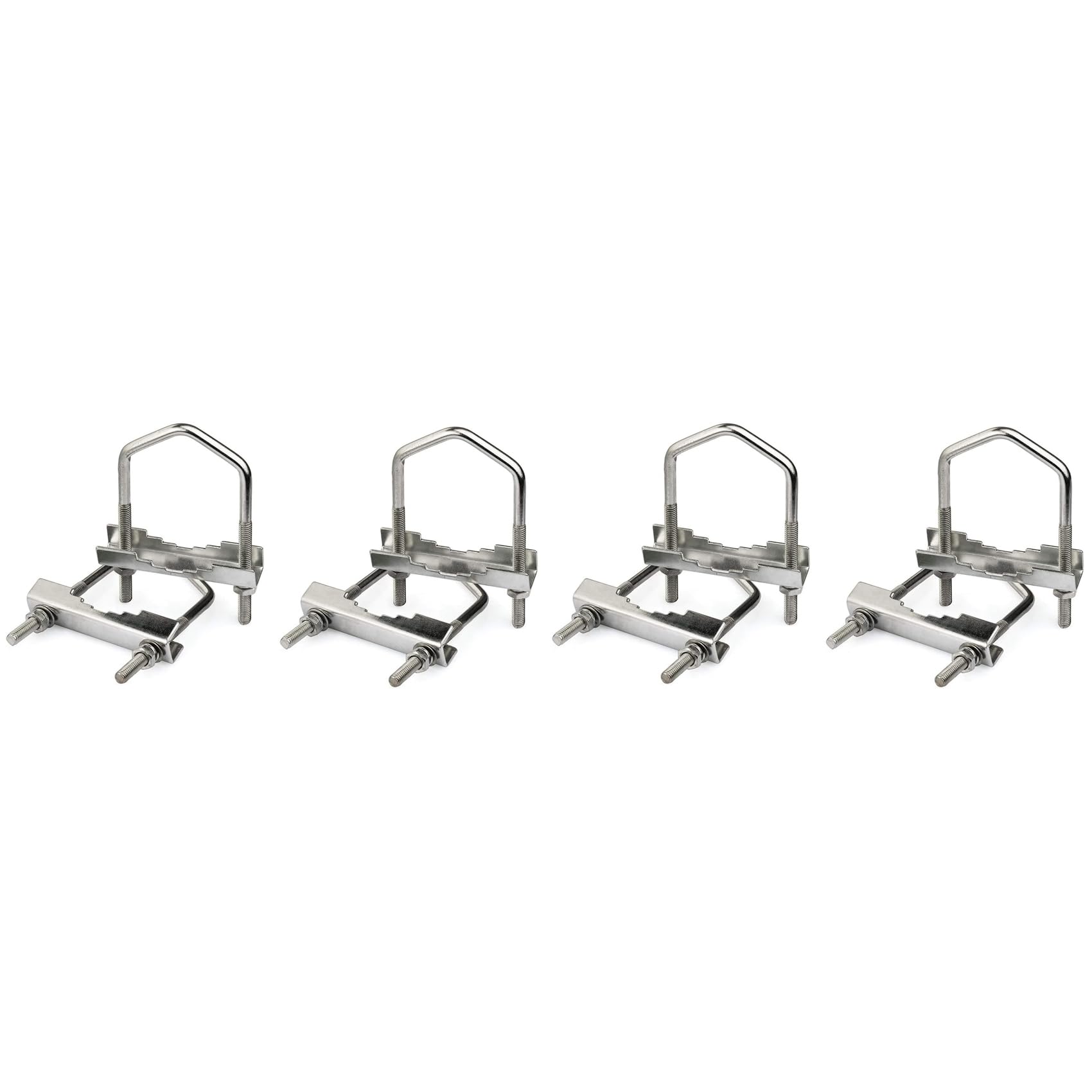 Jnchdghwa As Shown Wifi Antenna Mast -Over Bracket Kit U-Bolt Clamp Mounting Hardware 8Pcs For Outdoor Wifi Antenna, Lora Antenna