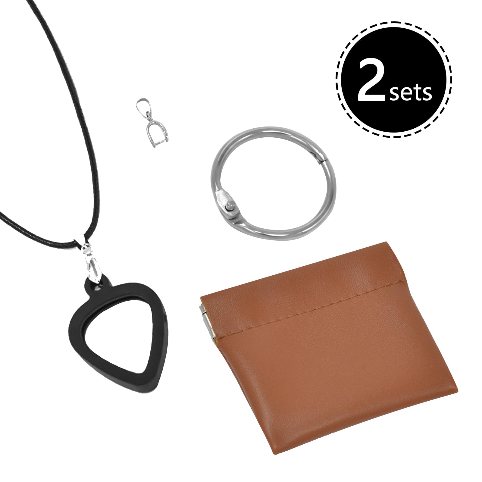 Musiin Guitar Pick Holder Necklace Compatible with Fender Dunlop D'Addario Standard Picks, Double-Sided Universal Design - Image 2