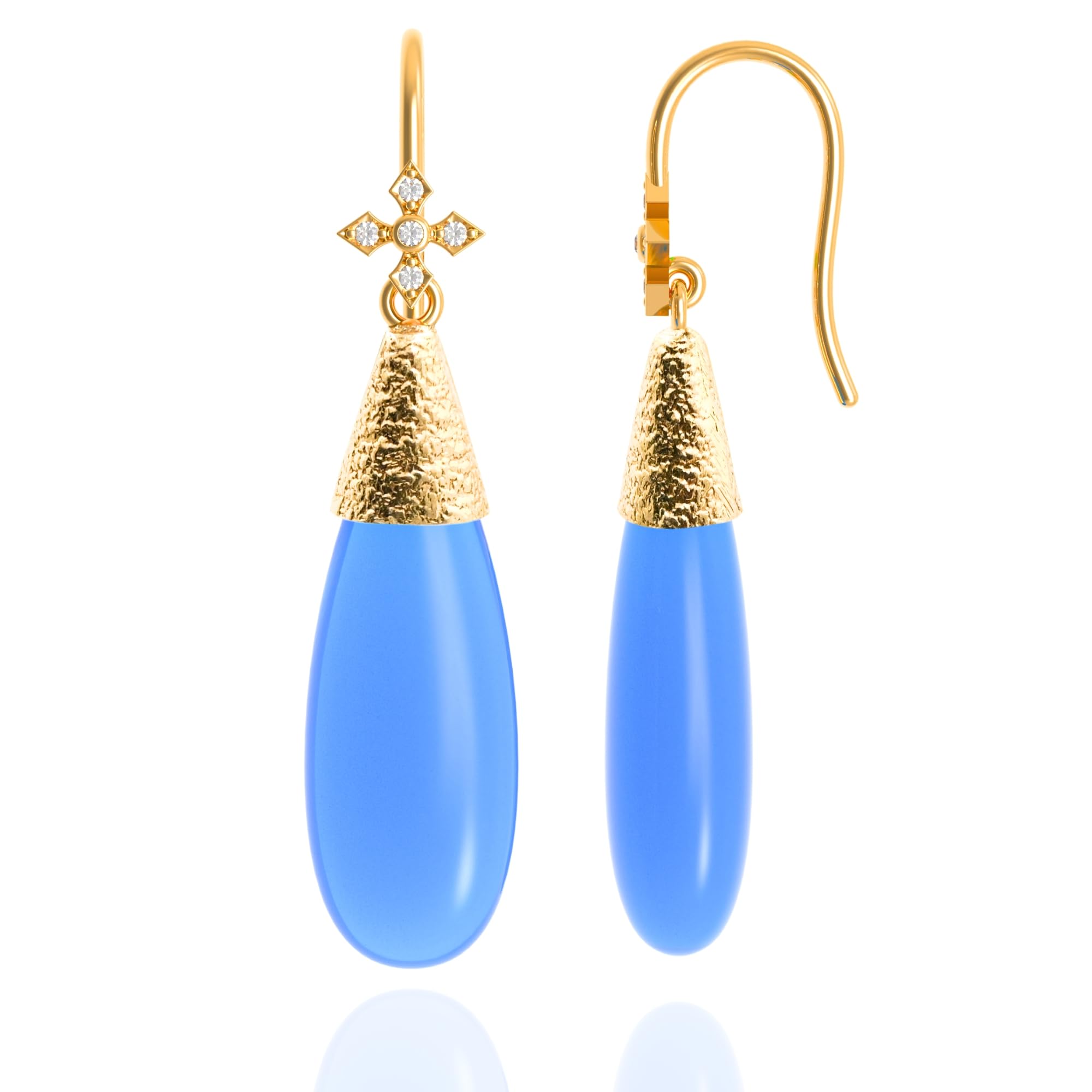 Earrings for Women Trendy - Authentic 925 Sterling Silver Earrings 18K Gold Jewelry, December Birthstone Earrings for Teen and Girls - Large Dangle