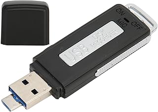Gravador de Voz Digital Portátil USB, Dispositivo de Gravação Ativado por Voz, Gravador de Áudio, Gravador de Fita de Som, Clipe No Microfone Ditafone para Reuniões, Palestras(16GB)