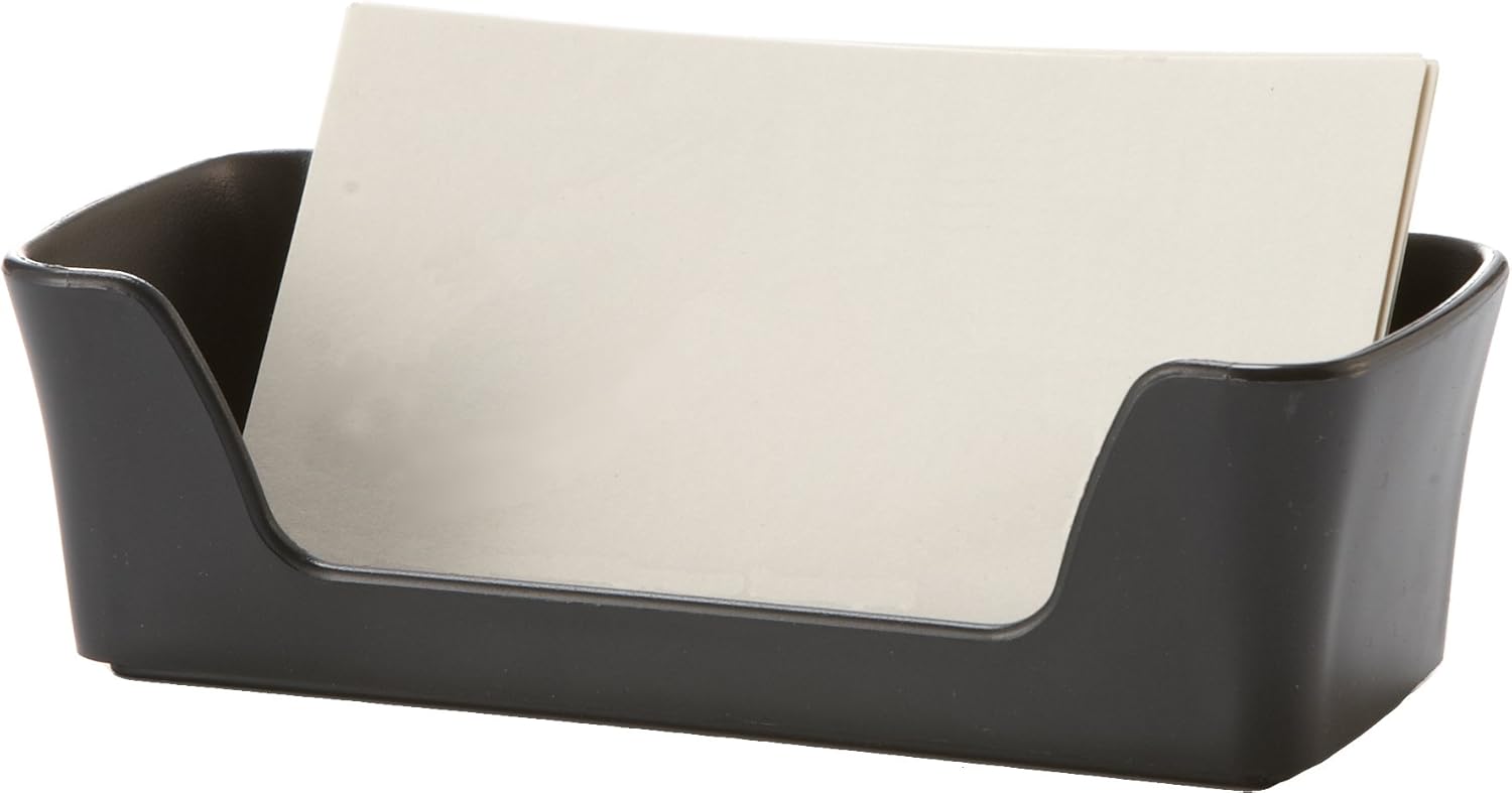 Storex Recycled Business Card Holder, 4.38 x 1.38 x 1.88 Inches, Black (70170C06C) : Office Products