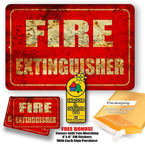 Fire Extinguisher Metal Business Novelty Tin Sign Indoor and Outdoor use 8
