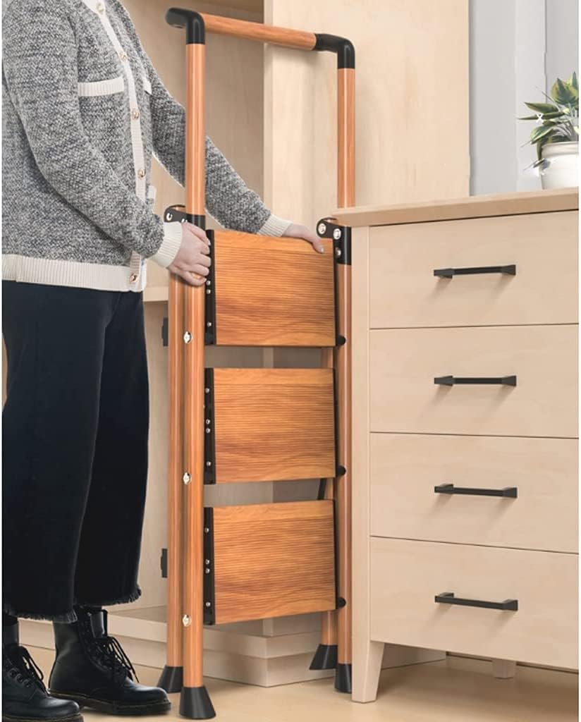 Step Ladder Portable Step Ladder Folding Ladder Folding Step Stool with Convenient Handgrip Ladder for Home Office Use Folding Ladder Telescopic Ladder(Color:A,Size:4 step ladder)