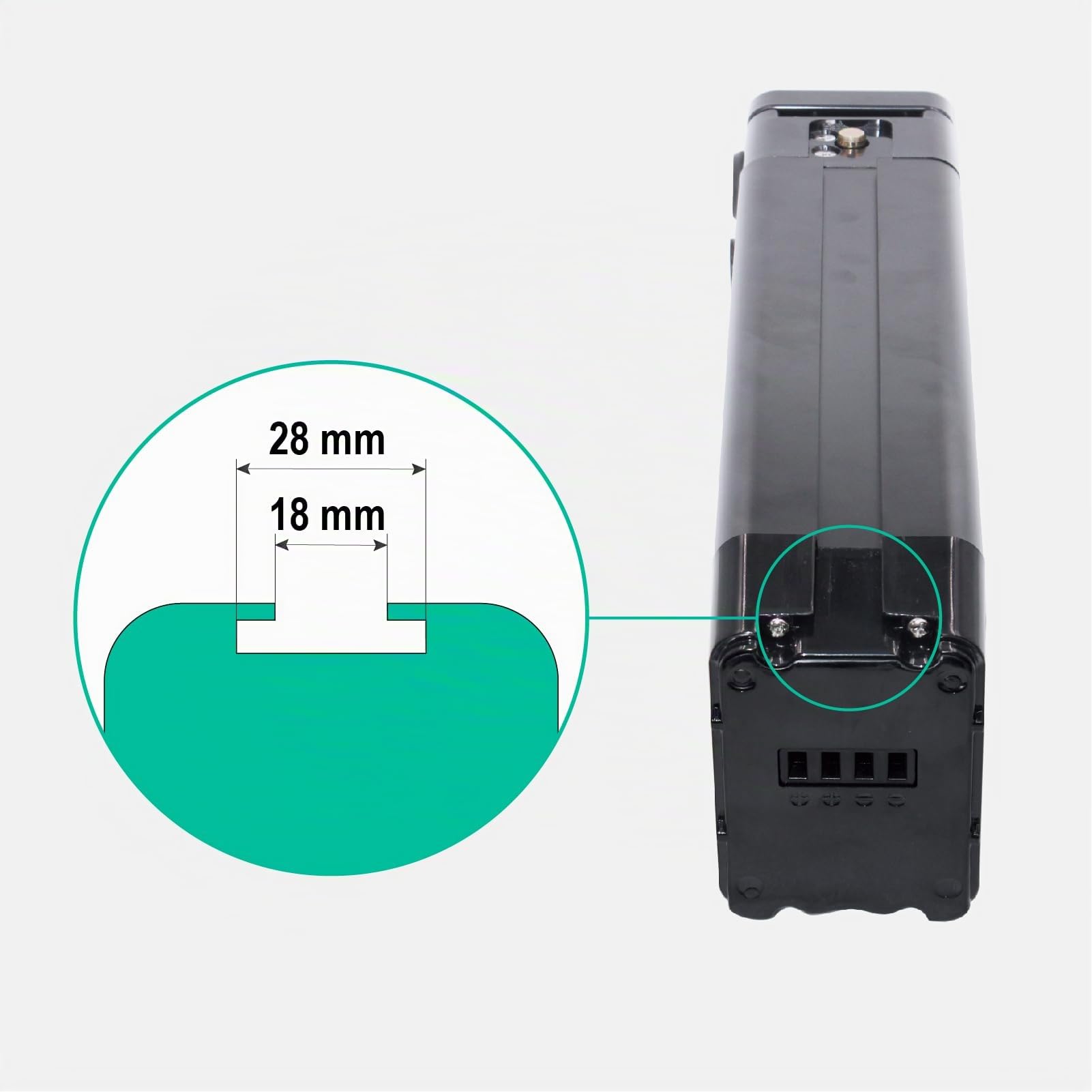 Batteria per bicicletta elettrica Pedelec Pesce d'argento 36 V 12 Ah per MiFa Rex Aldi Bike, adatta per Phylion/XH370-10J, ZL1010101 0-F, adatta per motori da 36 V