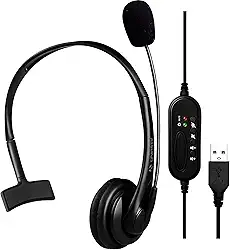 Headset Office FK731A USB Preto Fortrek