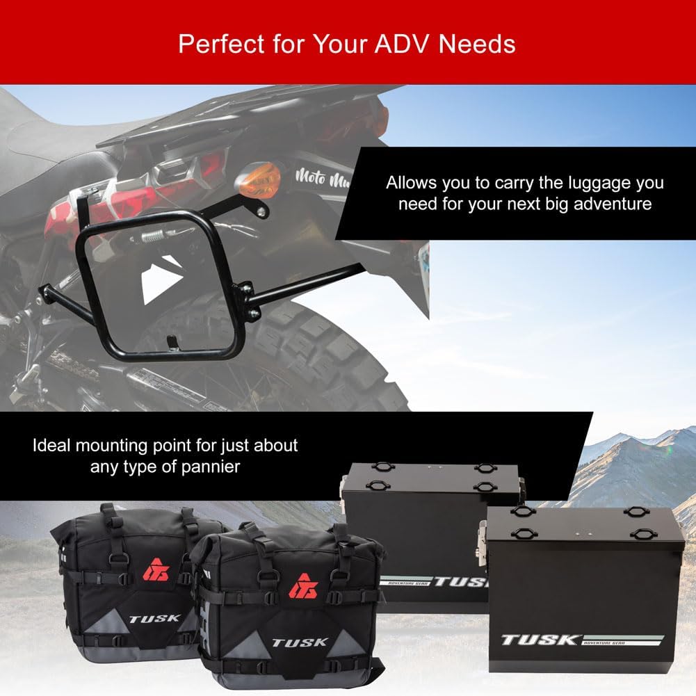 TUSK Pannier Racks Compatible with Honda Africa Twin DCT CRF 1000 2016-2017