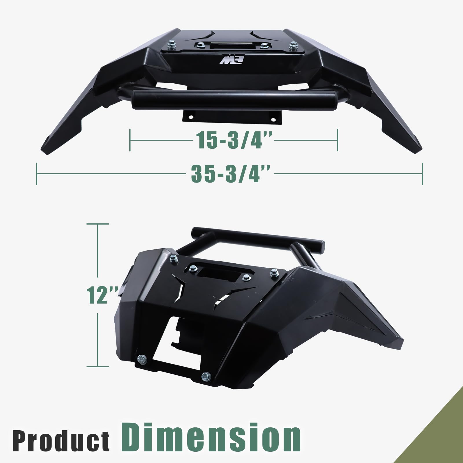 NIXFACE Front Bumper For Polaris RZR Pro R/4 & Turbo R/4 2022-2023 - Steel, UV/Rust-Resistant, No Drilling