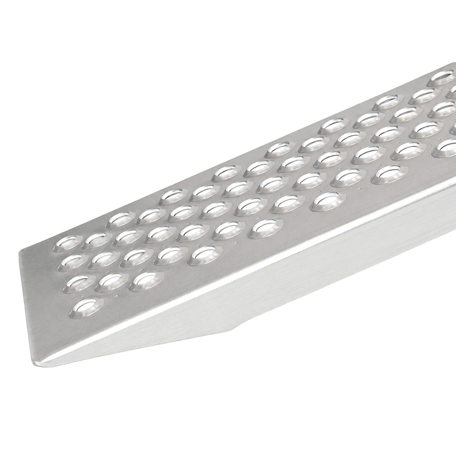 TRUTZHOLM 2X Auffahrrampe Alu 200 cm Auffahrbreite 22 cm Tragkraft 200 kg/Stück 400 kg Gesamttraglast gelochte Lauffläche Rampe starr für Fahhrad E-Bike Verladerampe für leichte Motorräder Mopeds