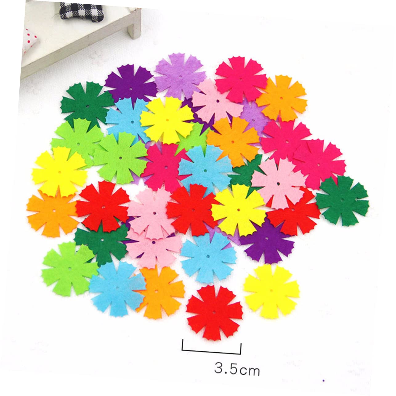Toddmomy 15 Juegos Stickers de Tela No Tejida Forma de Flor Manualidades DIY Decoración Infantil Varios estilos
