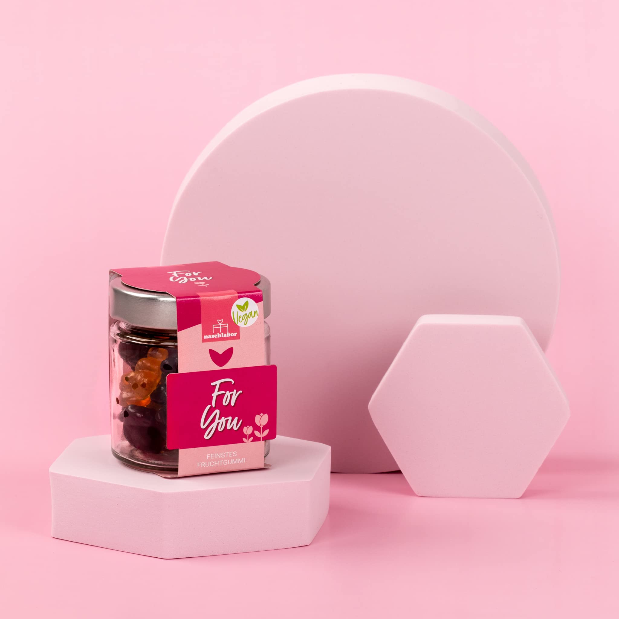 Vegan For You Fruchtgummis | 20% sortenreine Fruchtsäfte | Vegan | Ohne künstliche Farbstoffe und Geschmacksverstärker| Gluten- und Laktosefrei | Schönes Geschenk für Veganer und Vegetarier