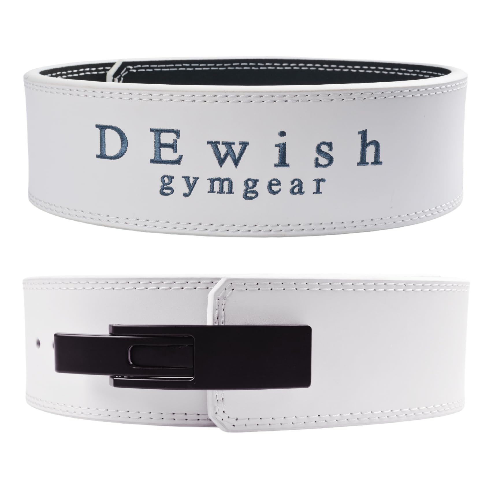 Ceinture d'haltérophilie, 10 mm d'épaisseur, 10 cm de large, ceinture de gym à levier en cuir robuste, idéale pour l'haltérophilie, les squats, les soulevés de terre, l'haltérophilie, le cross