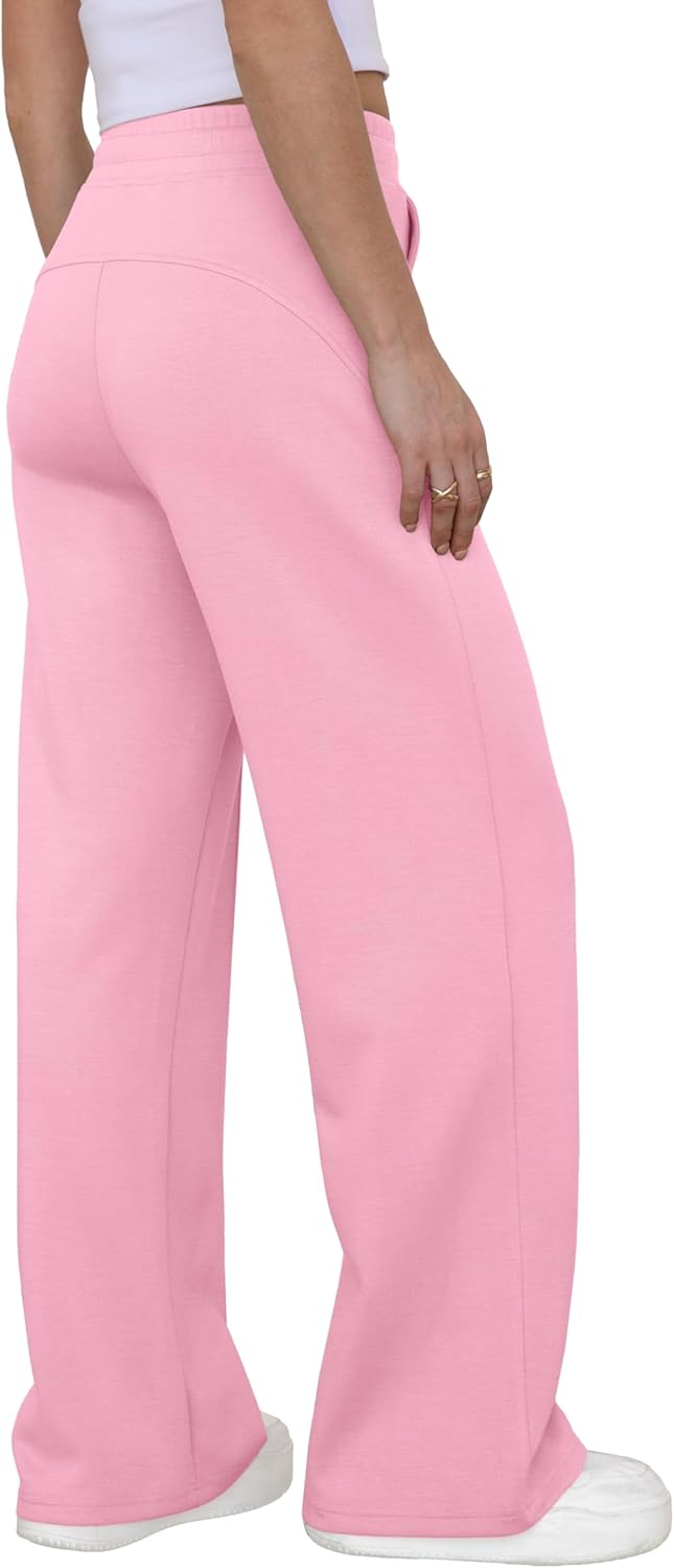 GRECERELLE Sweatpants Women Wide Leg High Waisted Baggy Pants Drawstring Workout Active Joggers Lounge Pants - Image 2