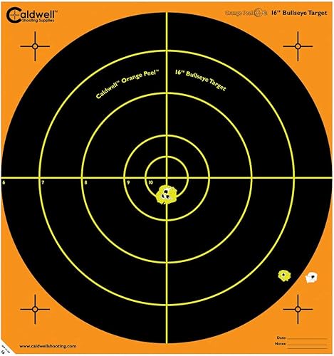 Miniatura 13 de Caldwell - Objetivos de diana de cáscara de naranja con material de escamas, adhesivo fuerte y varios tamaños para exteriores, rango, tiro y caza