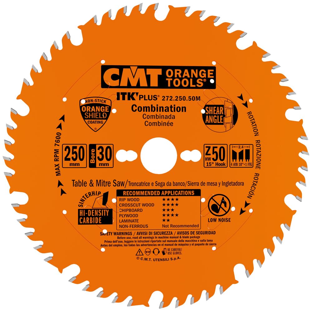 CMT 272.250.50M - CIRCULAR SAW (ULTRA ITK) HW 250x2.4/1.6x30 Z50 ATB+S