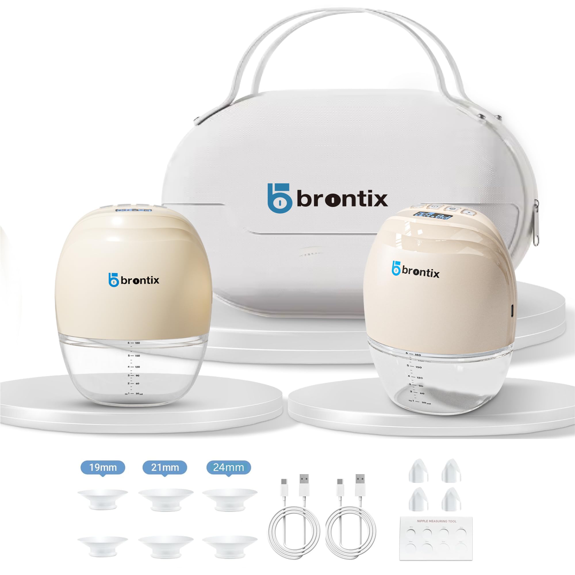 BRONTIX S1 Wearable Breast Pump Electrical | Hands Free Electric Breastfeeding Pump | 4 Modes & 9 Speed Levels | Electric Breast Pump for Feeding Mothers | Automatic (Single With Case, S1)-image-22