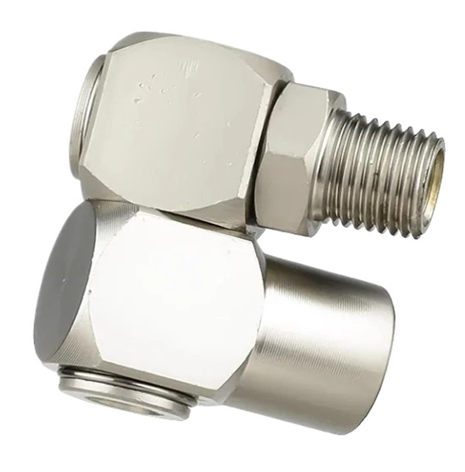 Conectores giratorios de manguera de aire, adaptador de herramienta de aire, accesorio giratorio Universal neumático, acero al carbono endurecido, 1 ud./2 unidades(2PC DN15)
