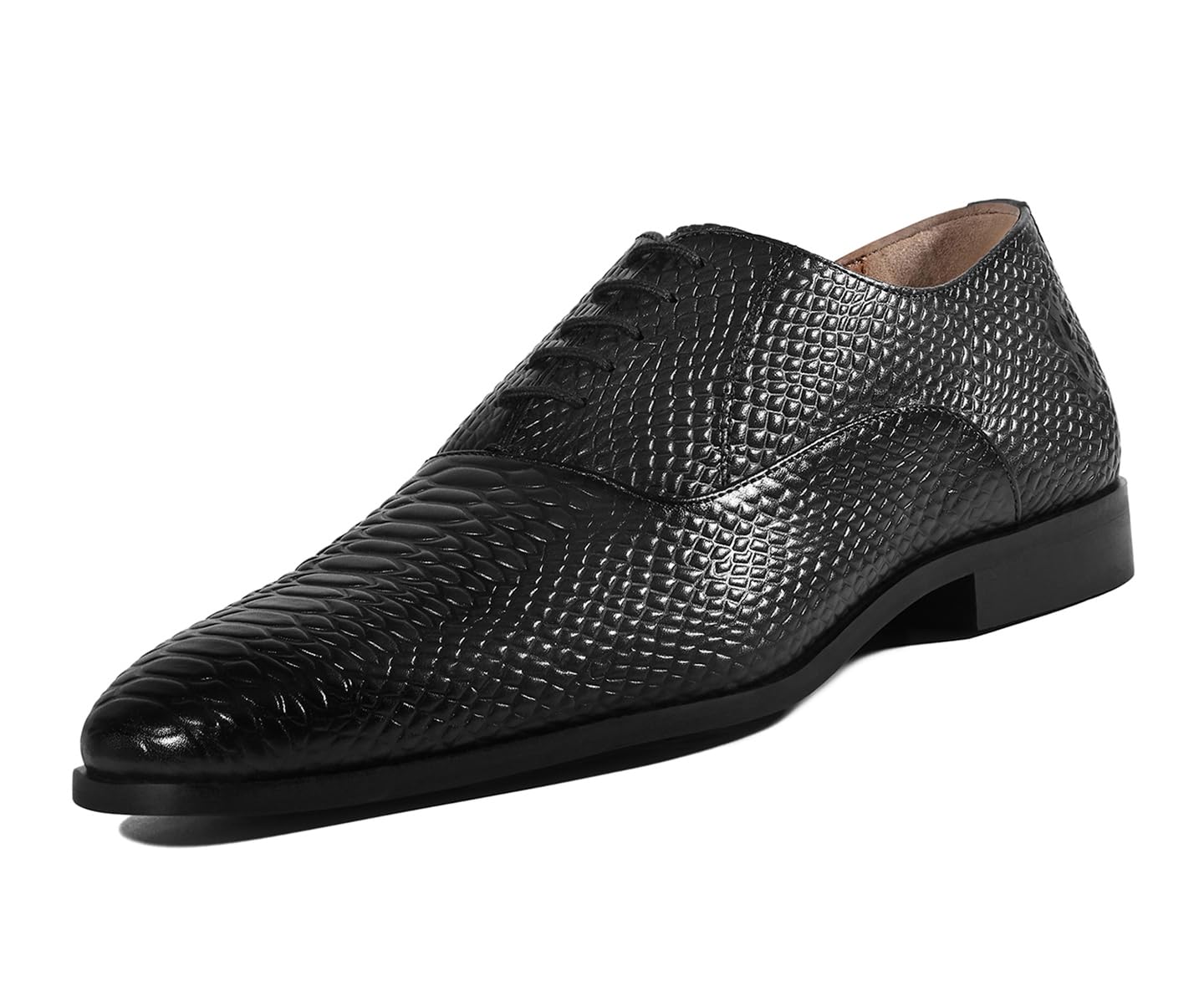 louis stitch Men’s Jet Black Italian Crust Leather Derby Shoes| Formal Lace-Up Shoes for Men | Perfect for Business, Formal & Parties | LSVX-EUSNJB-picture-12
