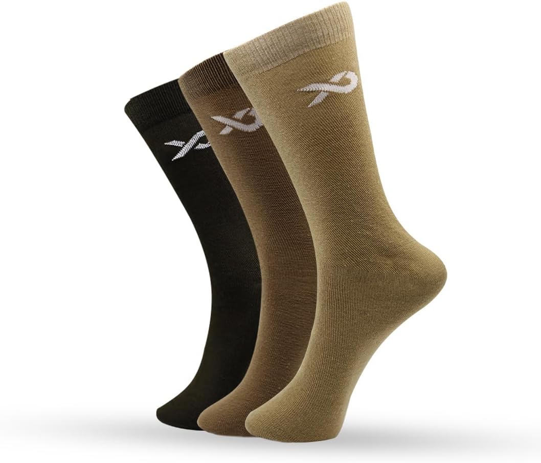 XJARVIS® Texas Premium Socks for Men's Solid Calf Crew Combed Cotton Full Length Formal Official Socks for All Season