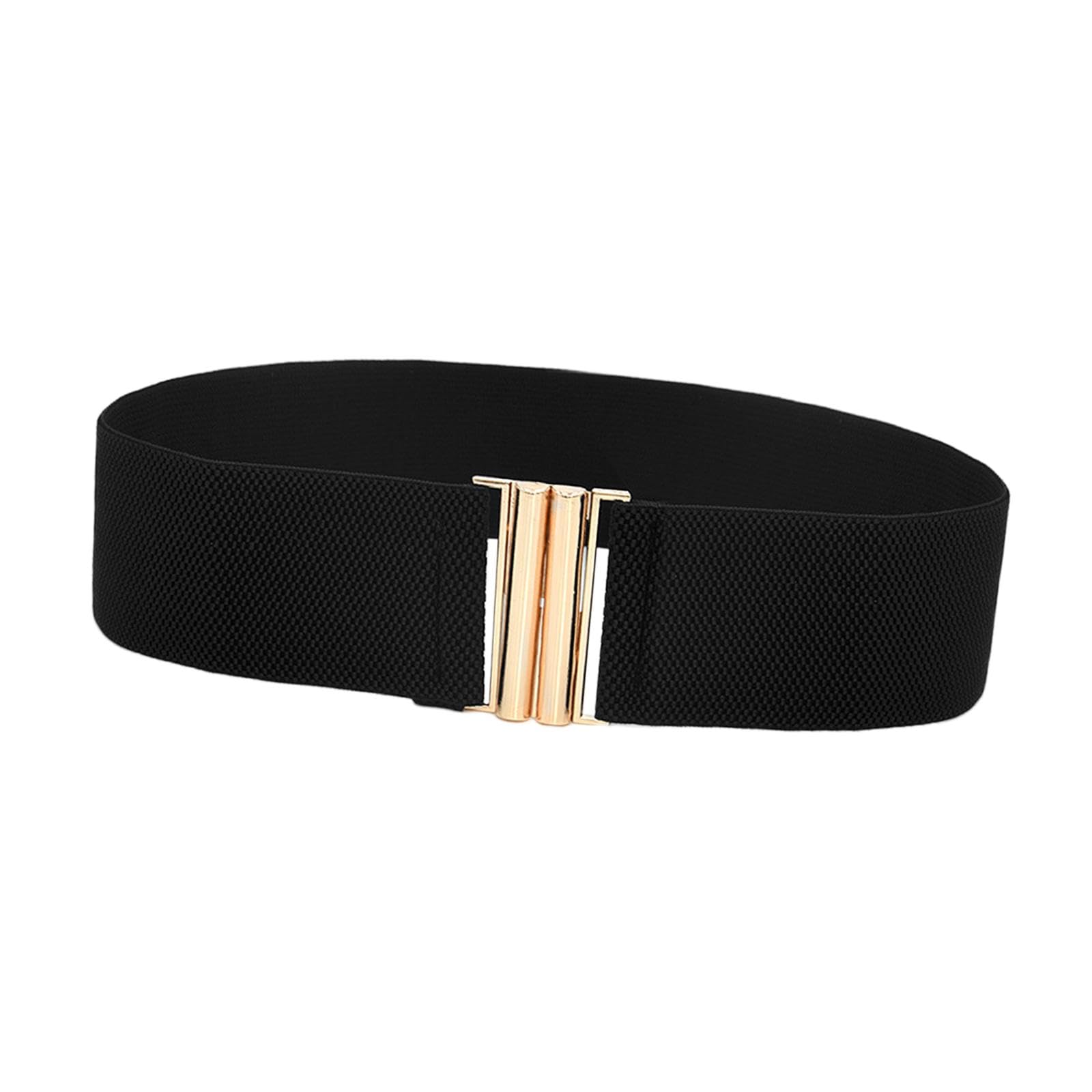 Women Elastic Waist Belt Casual Wide Waist Belt for Holidays Birthday Street Black-image-42