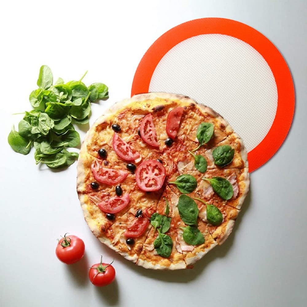 Tapis Cuisson Silicone Ronds Lot De 3 - 22.9cm Anti-adhésif - Réutilisables -40°C à 250°C