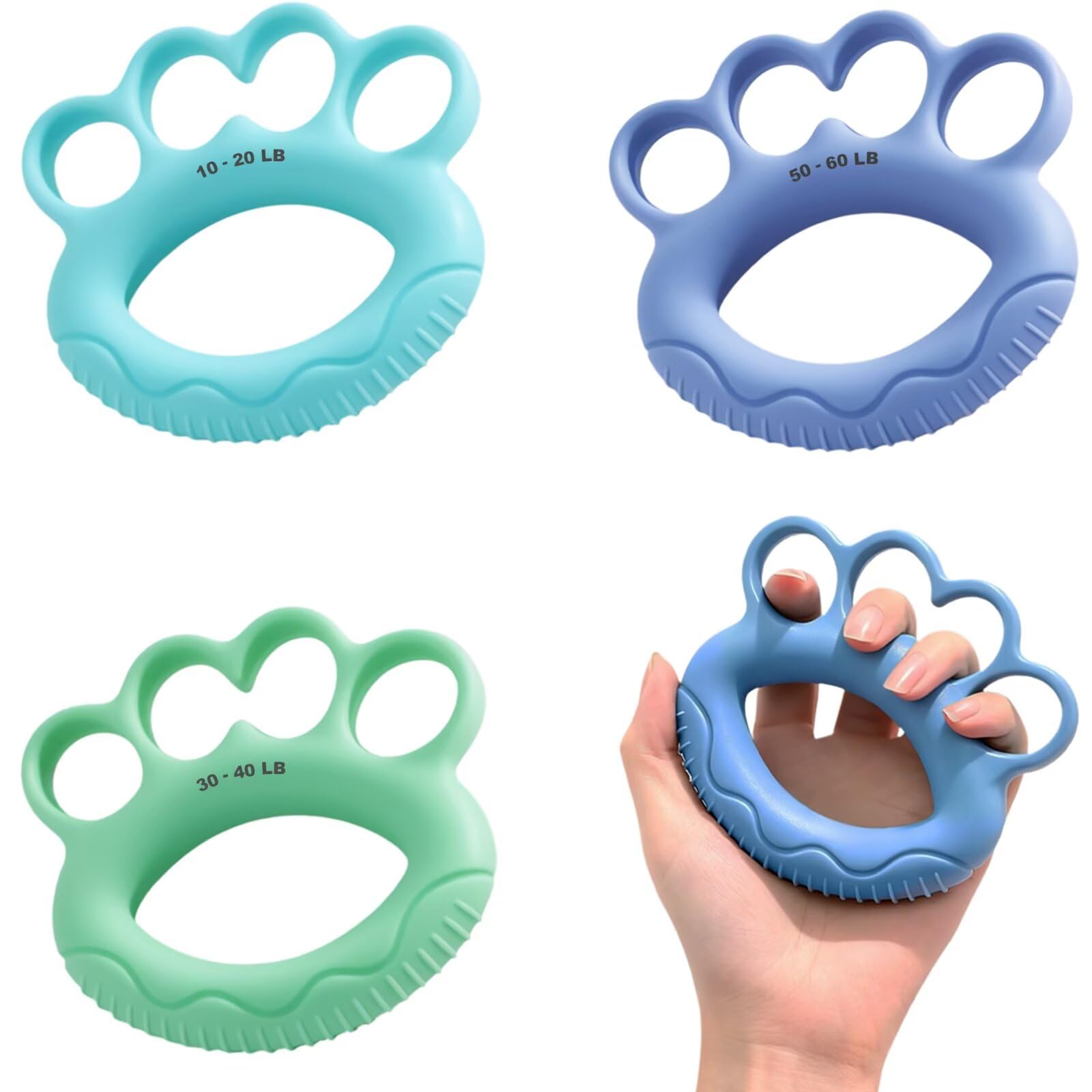 Hand Grip Strengthener, Finger Exercise Balls & Stress Relief Trainer