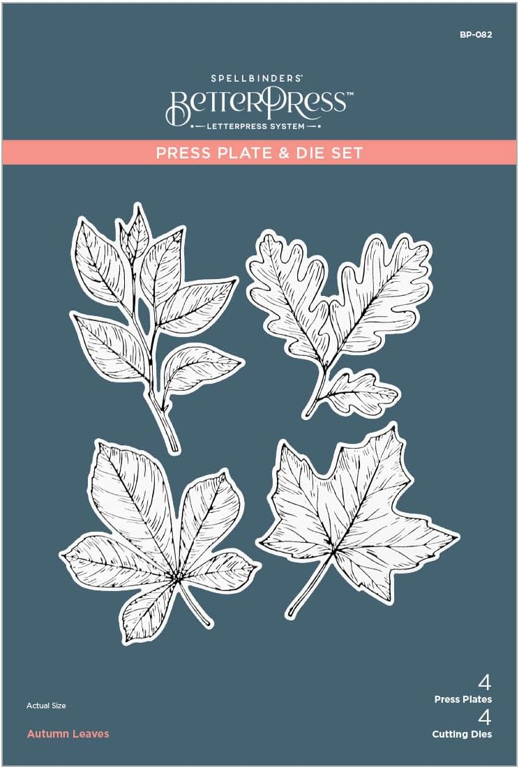 Spellbinders BP-082 Autumn Leaves Press Plate & Die Set from The BetterPress Autumn Collection