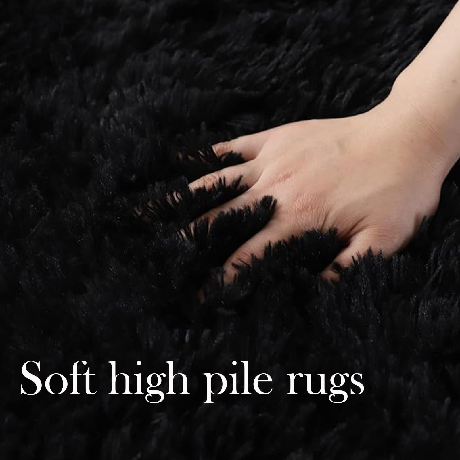 lekeplus Rugs Round Soft Shaggy Non-shedding Non-slip Modern Indoor Outdoor Fluffy Rugs, for Living Room Bedroom - Image 2