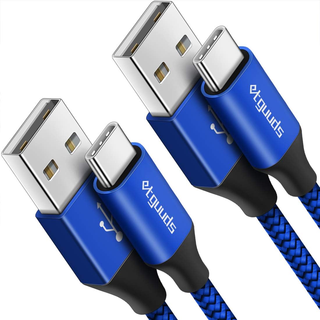 Amazon.com: etguuds Extra Long USB C Cable [15ft, 2-Pack], Fast Charge ...