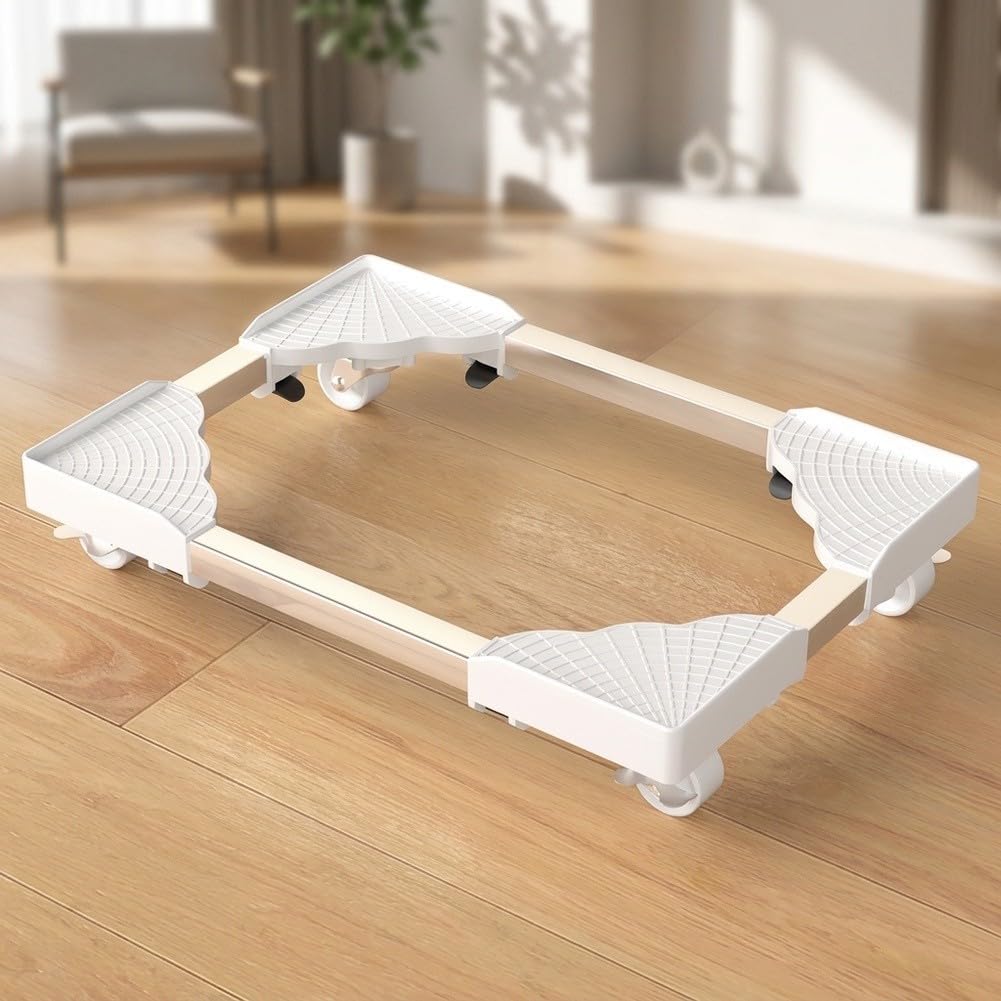 Base Mobile con Ruote per Mobili Pesanti Regolabile(Black)