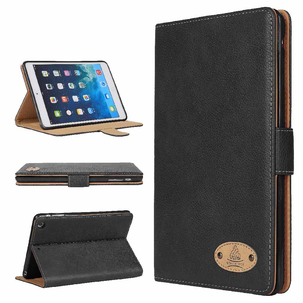 Gorilla TechApple iPad 10.9 10th Gen (2022) Genuine Luxury Leather Case Smart Protective Designer Stand Cover for 2022 Model, Protect Style Leather - Black