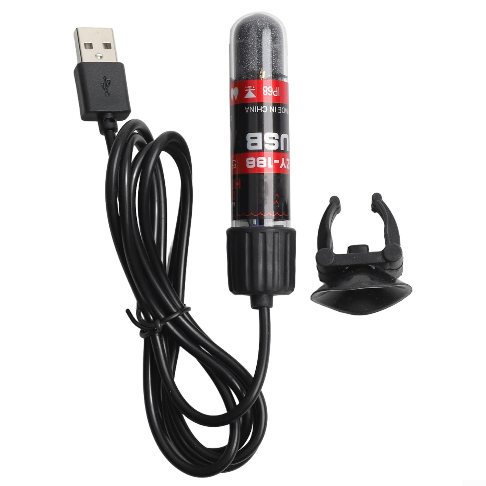 Aquarium Heater Rod 90mm USB Submersible Fish Tank Heater for Small Aquariums up to 20L with Automatic 26°C Thermostat, IP68 Waterproof Hard Glass Tube, Quick Heating for Tropical Fi(5w)